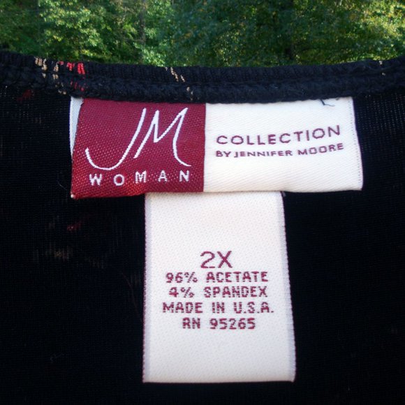 JM Woman Collection by Jennifer Moore Top -2X - Picture 2 of 2